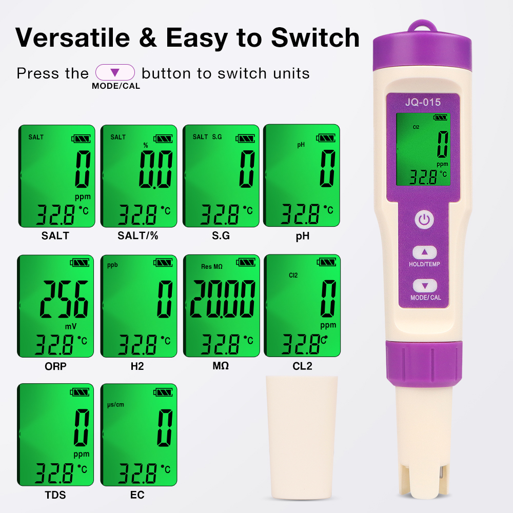 10 em 1: Testador de Qualidade - Ph Meter Digital Water Tester avaliação e preço